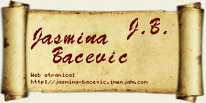 Jasmina Bačević vizit kartica